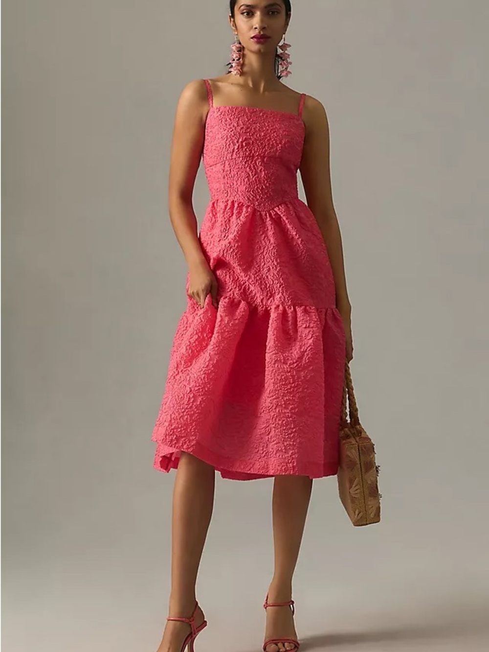 Hutch tiered corset dress with adjustable straps size 16p